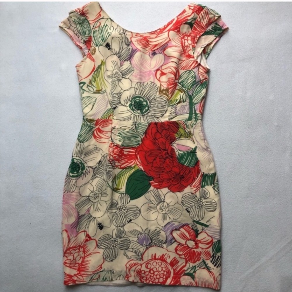 Stella McCartney✨ Silk Floral Art Print Mini dress